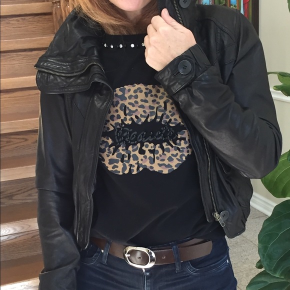 Line the Label genuine leather bomber jacket - Picture 2 of 4